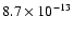 $8.7\times10^{-13}$