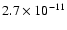 $2.7\times10^{-11}$
