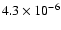 $4.3\times10^{-6}$