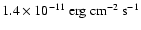 $1.4\times 10^{-11}~{\rm erg}~{\rm cm}^{-2}~{\rm s}^{-1}$