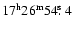 $17^{\rm h}26^{\rm m}54\hbox{$.\!\!^{\rm s}$ }4$