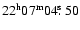 $22^{\rm h}07^{\rm m}04\hbox{$.\!\!^{\rm s}$ }50$