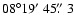 $08\degr19\hbox{$^\prime$ }45\hbox{$.\!\!^{\prime\prime}$ }3$