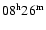 $08^{\rm h}26^{\rm m}$