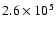 $2.6\times10^5$
