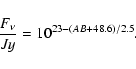 \begin{displaymath}{F_\nu \over Jy} = 10^{23-(AB+48.6)/2.5}.
\end{displaymath}