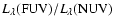 $L_{\lambda}({\rm FUV})/L_{\lambda}({\rm NUV})$