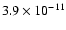 $3.9\times10^{-11}$