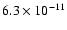 $6.3\times10^{-11}$