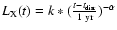 $L_{\rm X}(t)=k*(\frac{t-t_{\rm disr}}{1~{\rm yr}})^{-\alpha}$