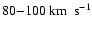 $ 80{-}100 ~ \rm {km ~~ s^{-1}}$