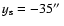 $y_{\rm s} = -35\hbox{$^{\prime\prime}$ }$