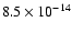 $8.5\times10^{-14}$