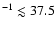 $^{-1} \lesssim 37.5$