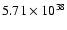 $5.71\times10^{38}$
