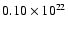 $0.10 \times 10^{22}$