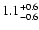 $1.1^{\rm +0.6}_{-0.6}$