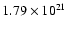 $1.79\times10^{21}$