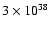 $3\times10^{38}$
