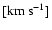 $[\rm km~s^{-1}]$