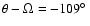 $\theta-\Omega = -109 \hbox{$^\circ$ }$