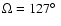 $\Omega=127\hbox{$^\circ$ }$