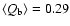 $\langle Q_{\rm b}\rangle=0.29$