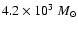 $4.2\times10^3~ M_\odot$