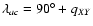 $\lambda_{ac}=90^\circ+q_{XY}$