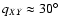 $q_{XY} \approx 30^\circ$