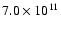 $7.0\times10^{11}$