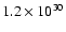 $1.2\times10^{30}$