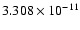 $3.308\times 10^{-11}$