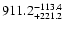 $\rm 911.2^{-113.4}_{+221.2}$