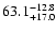 $\rm 63.1^{-12.8}_{+17.0}$