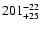 $\rm 201^{-22}_{+25}$