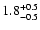 $\rm 1.8^{+0.5}_{-0.5}$