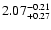 $\rm 2.07^{-0.21}_{+0.27}$