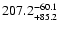 $\rm 207.2^{-60.1}_{+85.2}$