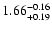 $\rm 1.66^{-0.16}_{+0.19}$