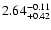 $\rm 2.64^{-0.11}_{+0.42}$