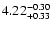 $\rm 4.22^{-0.30}_{+0.33}$