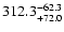 $\rm 312.3^{-62.3}_{+72.0}$