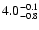 $\rm 4.0^{-0.1}_{-0.8}$