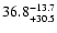 $\rm 36.8^{-13.7}_{+30.5}$