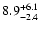 $\rm 8.9^{+6.1}_{-2.4}$