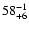 $\rm 58^{-1}_{+6}$