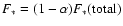 $F_*=(1-\alpha) F_* ({\rm
total})$