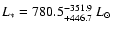 $L_*=780.5^{-351.9}_{+446.7}~L_\odot$