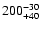 $\rm 200^{-30}_{+40}$
